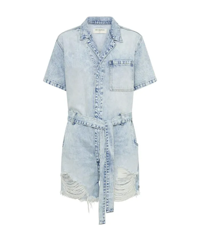 Women DEPECHE BLUE NIGHT MOVERS DENIM JUMPSUIT One Teaspoon Denim Jumpsuits Women DEPECHE BLUE NIGHT MOVERS DENIM JUMPSUIT One Teaspoon Denim Jumpsuits