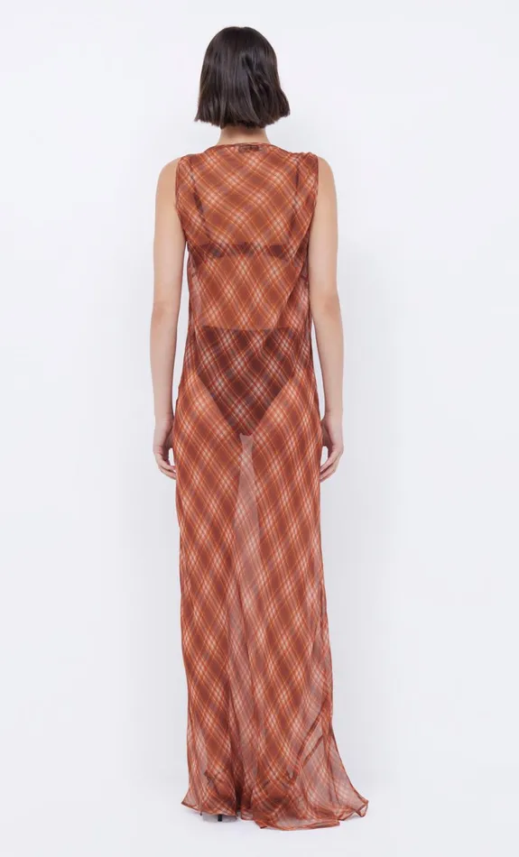 Women DEVI BOATNECK DRESS 8211 DESERT CHECK Bec Bridge Maxi Dresses