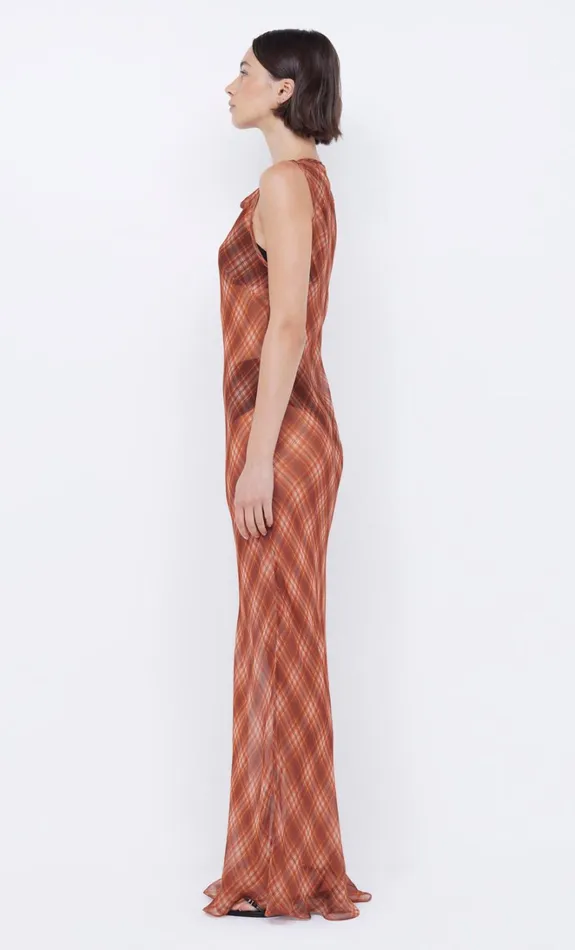 Women DEVI BOATNECK DRESS 8211 DESERT CHECK Bec Bridge Maxi Dresses