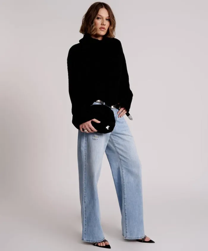 Women DOUBLE BASS DENIM CLUTCH One Teaspoon Bags