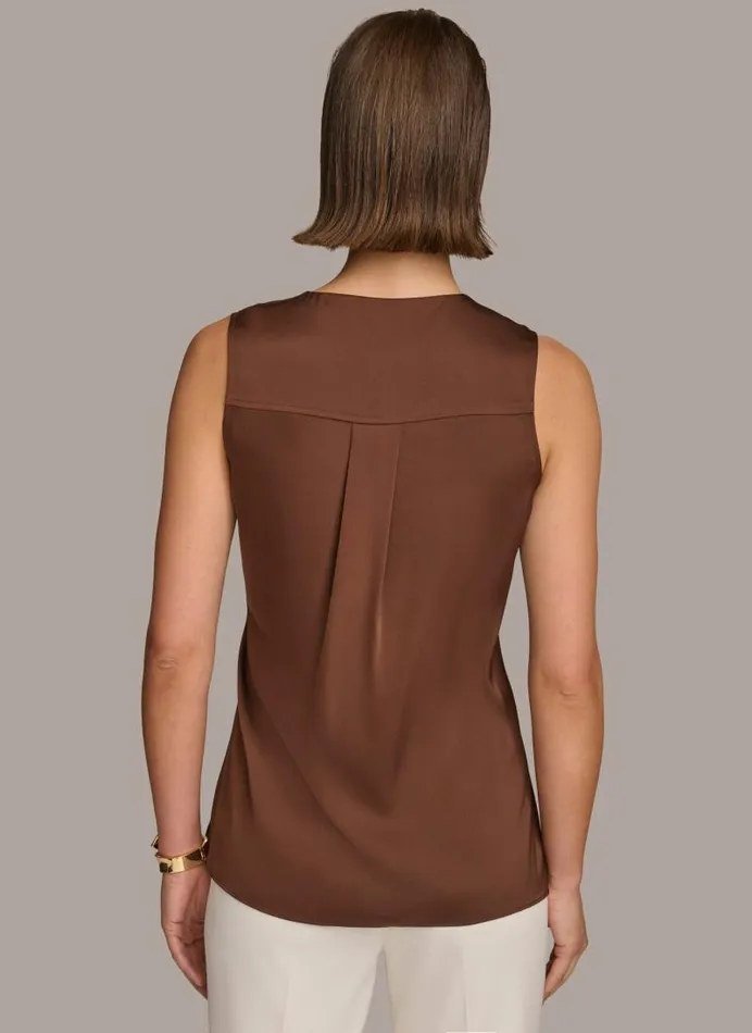 Women DRAPE NECK WITH SIDE TIE TOP Canyon Donna Karan New York Sweaters And Tops Women DRAPE NECK WITH SIDE TIE TOP Canyon Donna Karan New York Sweaters And Tops