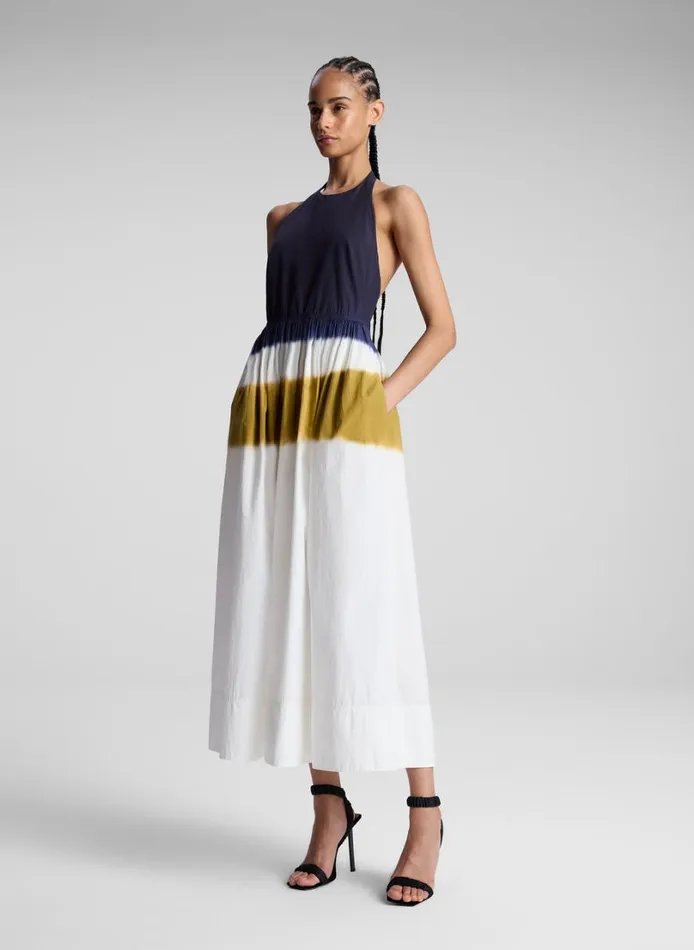 Women Dresses ALC Blake Dip Dye Midi Dress Whitenavy