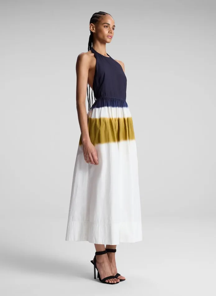Women Dresses ALC Blake Dip Dye Midi Dress Whitenavy