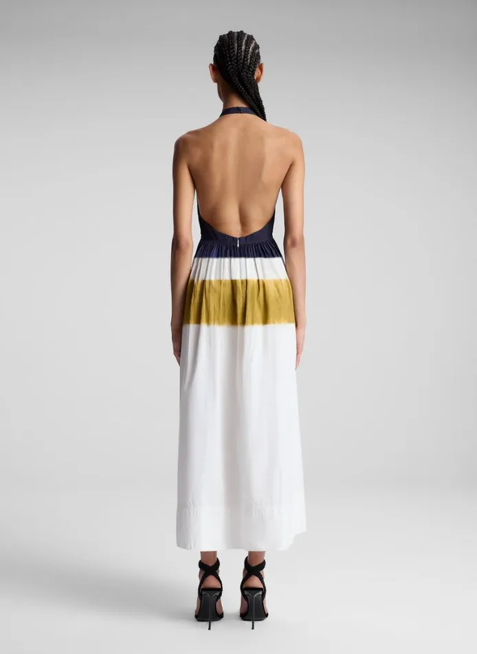 Women Dresses ALC Blake Dip Dye Midi Dress Whitenavy