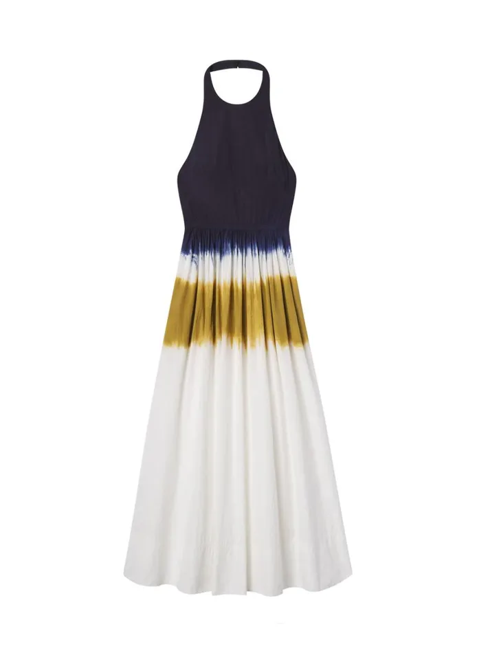Women Dresses ALC Blake Dip Dye Midi Dress Whitenavy
