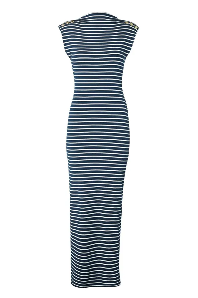 Women Dresses Holland Cooper Harper Maxi Dress Ink Navy Natural Stripe Women Dresses Holland Cooper Harper Maxi Dress Ink Navy Natural Stripe