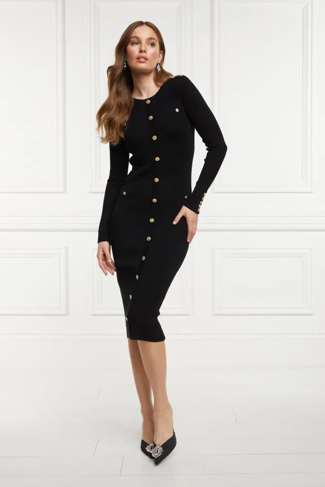 Women Dresses Holland Cooper Hepburn Midi Dress Black