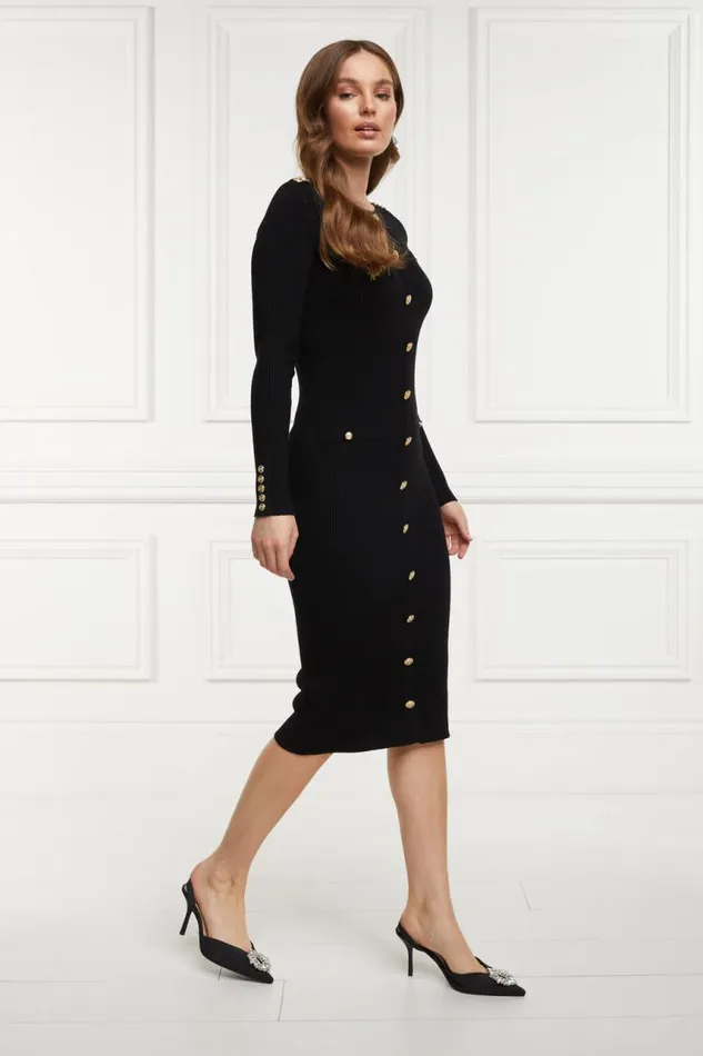 Women Dresses Holland Cooper Hepburn Midi Dress Black
