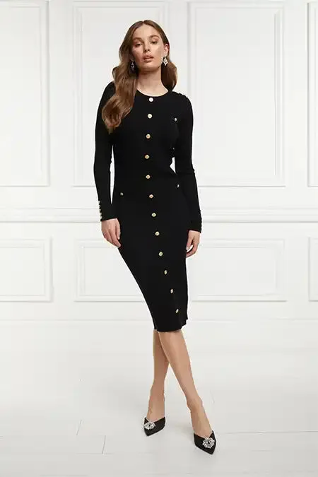 Women Dresses Holland Cooper Hepburn Midi Dress Black