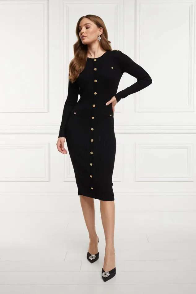 Women Dresses Holland Cooper Hepburn Midi Dress Black