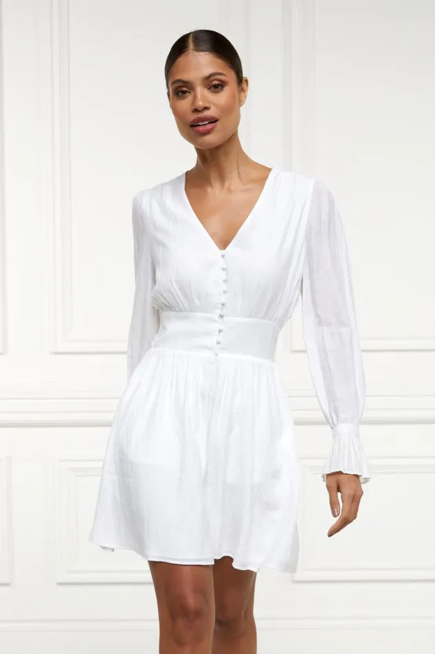 Women Dresses Holland Cooper Phoebe VNeck Mini Dress White