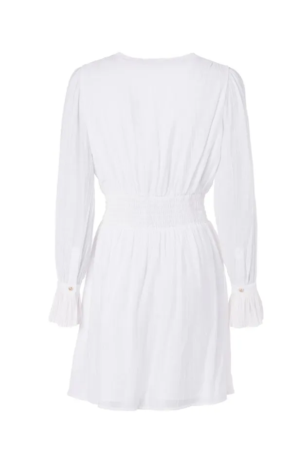 Women Dresses Holland Cooper Phoebe VNeck Mini Dress White Women Dresses Holland Cooper Phoebe VNeck Mini Dress White