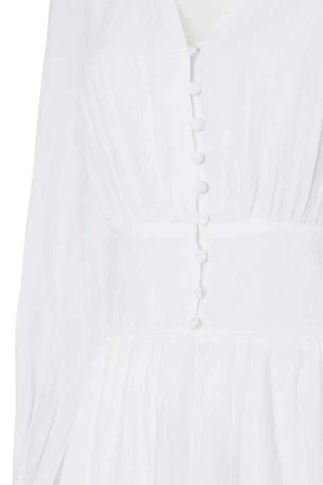 Women Dresses Holland Cooper Phoebe VNeck Mini Dress White Women Dresses Holland Cooper Phoebe VNeck Mini Dress White