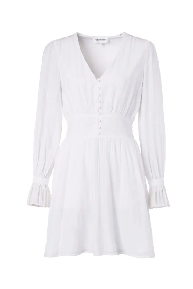 Women Dresses Holland Cooper Phoebe VNeck Mini Dress White Women Dresses Holland Cooper Phoebe VNeck Mini Dress White