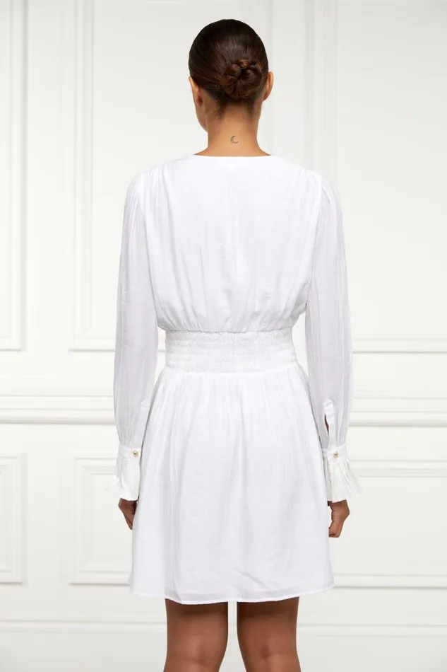Women Dresses Holland Cooper Phoebe VNeck Mini Dress White Women Dresses Holland Cooper Phoebe VNeck Mini Dress White