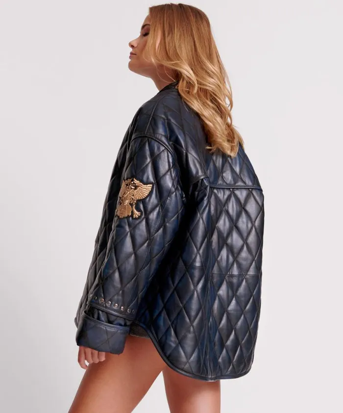 Women EAGLE EYE LEATHER QUILTED JACKET One Teaspoon Leather Jackets Women EAGLE EYE LEATHER QUILTED JACKET One Teaspoon Leather Jackets