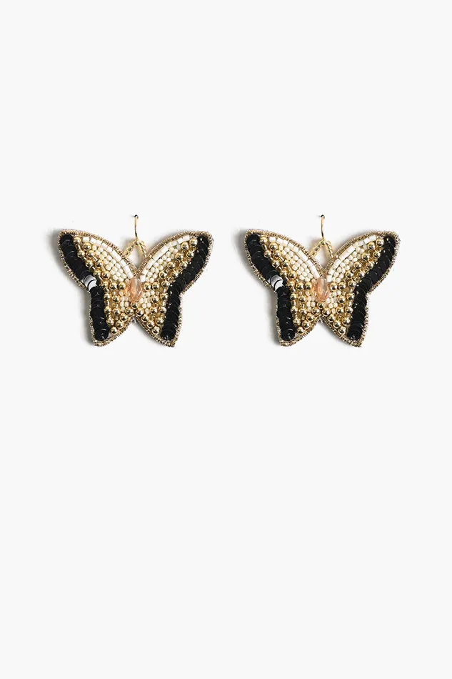 Women Earrings America and Beyond Luxe Butterfly Beaded Earrings