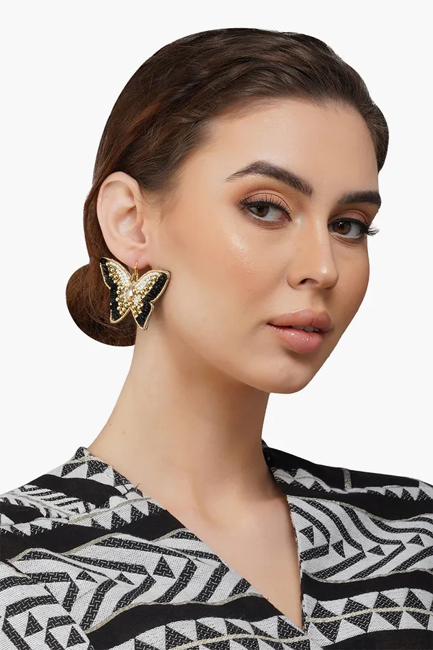 Women Earrings America and Beyond Luxe Butterfly Beaded Earrings
