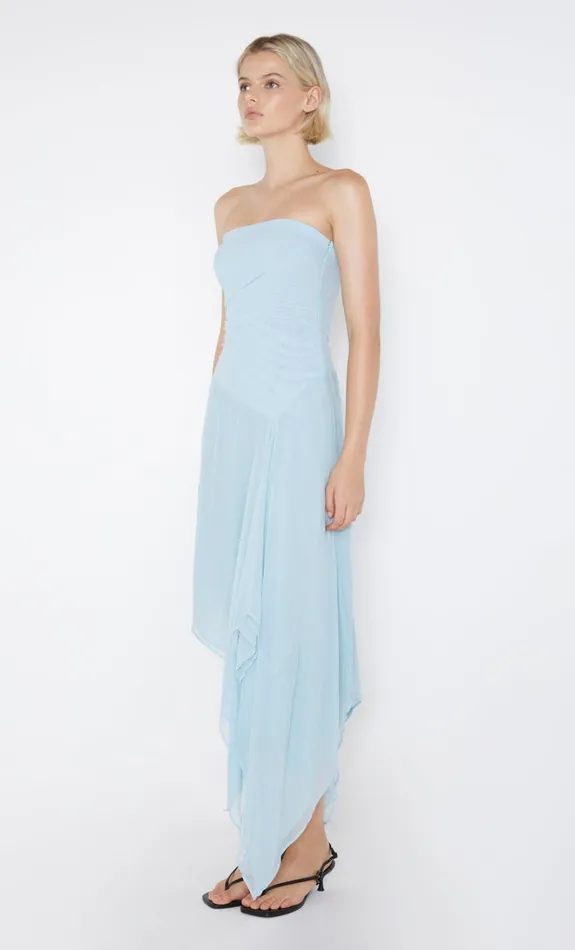 Women ELZETTE STRAPLESS MIDI DRESS 8211 DOLPHIN BLUE Bec Bridge Midi Dresses
