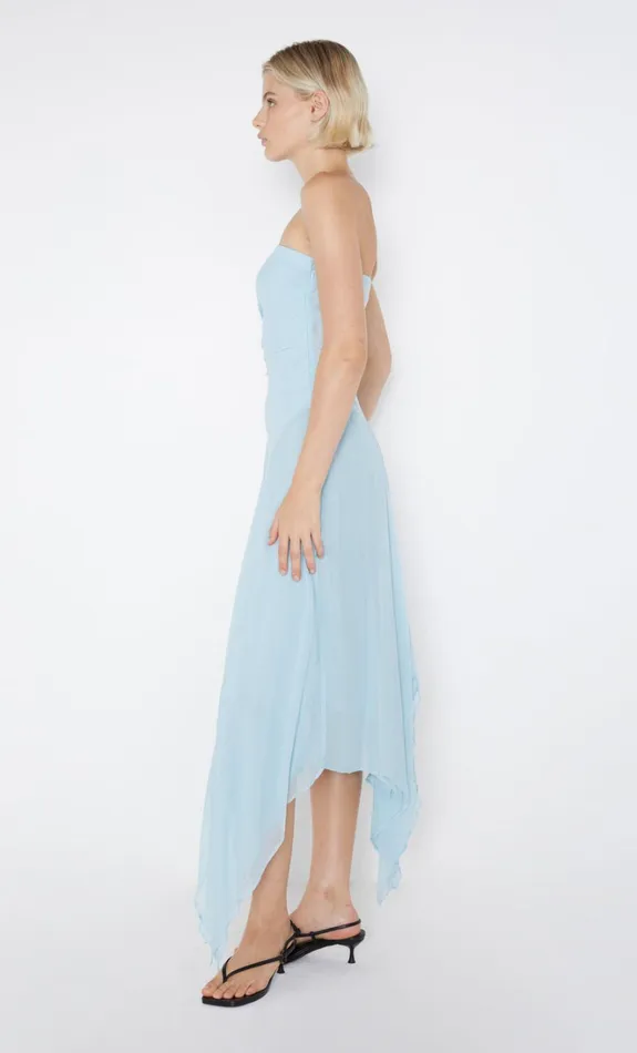 Women ELZETTE STRAPLESS MIDI DRESS 8211 DOLPHIN BLUE Bec Bridge Midi Dresses