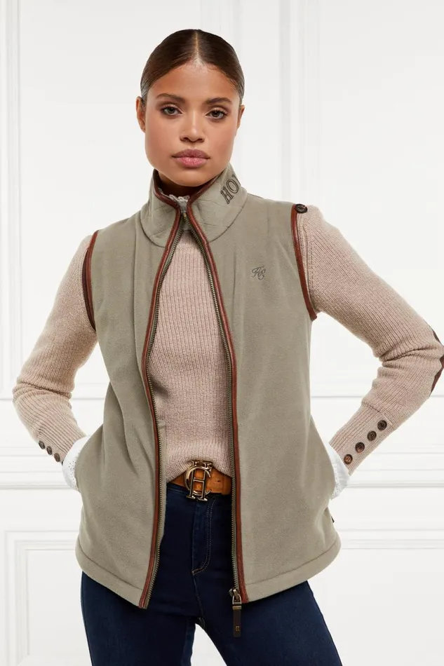 WomenEquestrian Fleeces Holland Cooper Country Fleece Gilet Sage