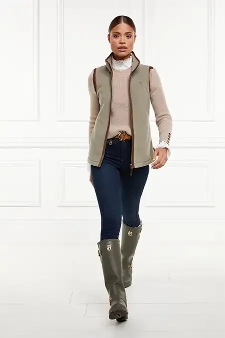 WomenEquestrian Fleeces Holland Cooper Country Fleece Gilet Sage