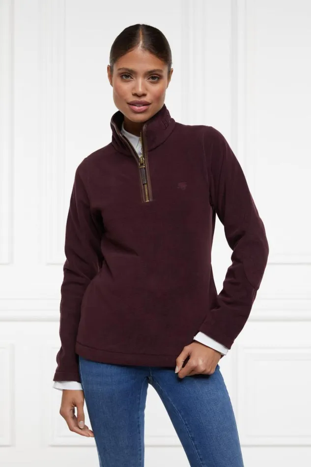 WomenEquestrian Fleeces Holland Cooper Country Fleece Half Zip Mulberry