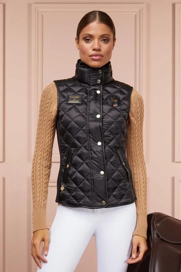 WomenEquestrian Gilets Holland Cooper Carl Hester Gilet Black