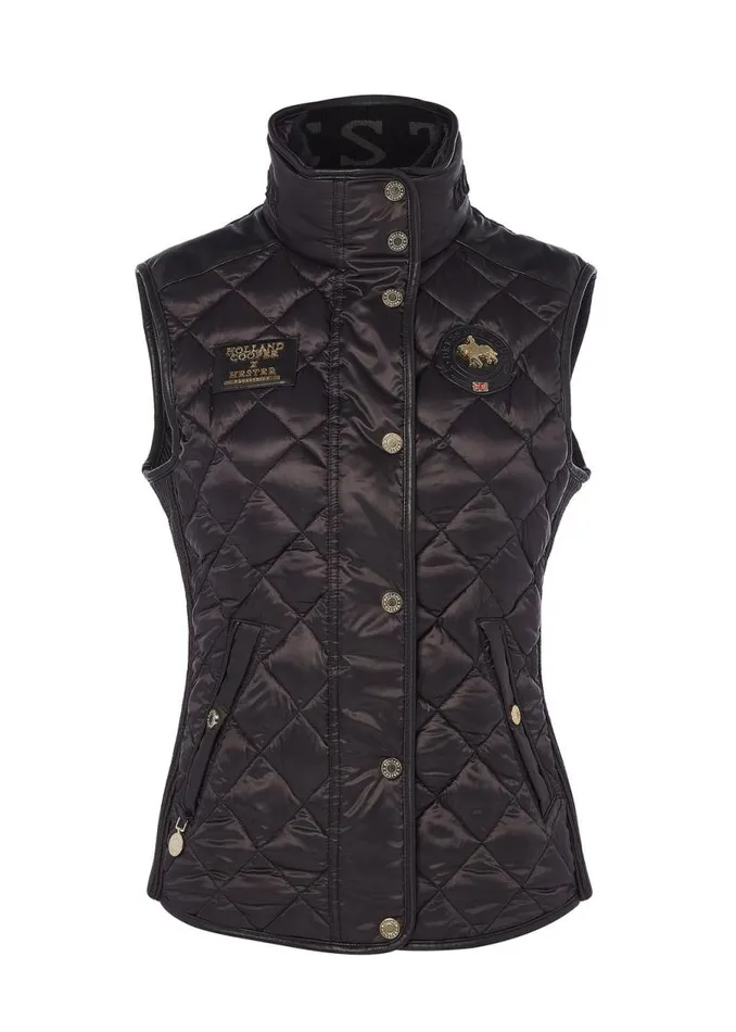WomenEquestrian Gilets Holland Cooper Carl Hester Gilet Black