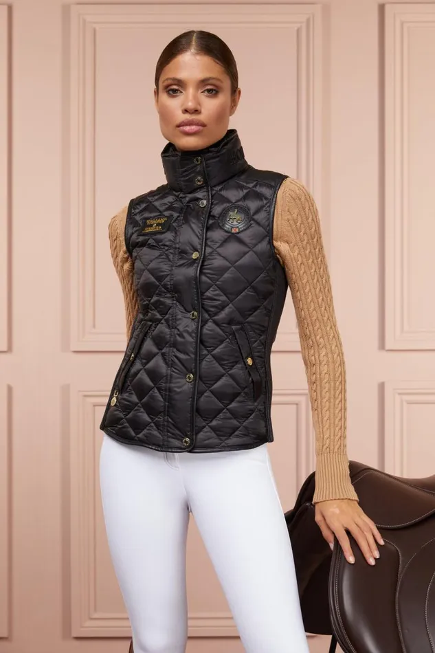 WomenEquestrian Gilets Holland Cooper Carl Hester Gilet Black