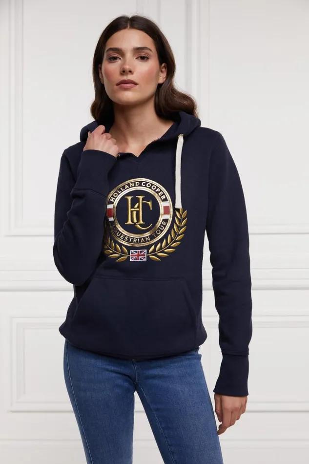 WomenEquestrian Hoodies Holland Cooper Farnham Hoodie Ink Navy