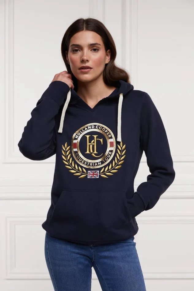 WomenEquestrian Hoodies Holland Cooper Farnham Hoodie Ink Navy WomenEquestrian Hoodies Holland Cooper Farnham Hoodie Ink Navy