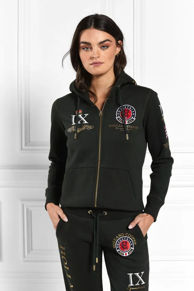 WomenEquestrian Hoodies Holland Cooper Team Hoodie Racing Green