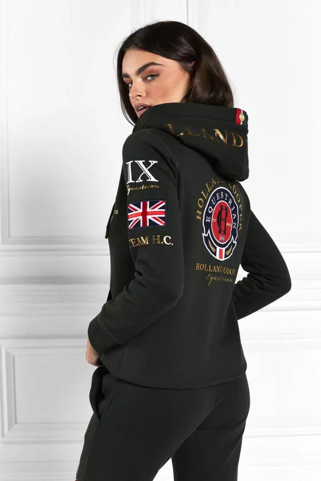 WomenEquestrian Hoodies Holland Cooper Team Hoodie Racing Green