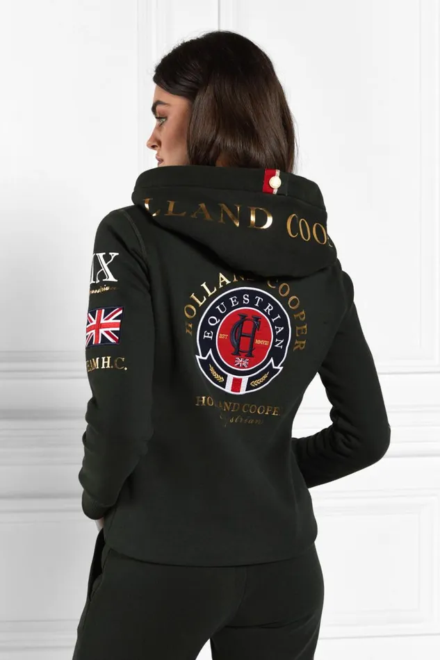 WomenEquestrian Hoodies Holland Cooper Team Hoodie Racing Green