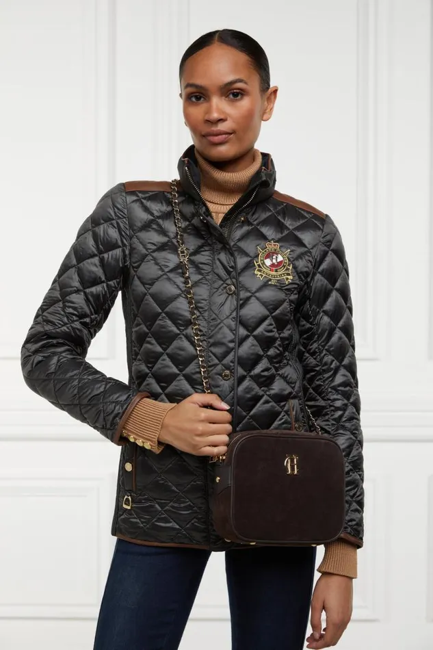 WomenEquestrian Jackets Holland Cooper Diamond Quilt Classic Jacket Khaki WomenEquestrian Jackets Holland Cooper Diamond Quilt Classic Jacket Khaki