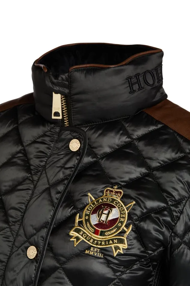 WomenEquestrian Jackets Holland Cooper Diamond Quilt Classic Jacket Khaki WomenEquestrian Jackets Holland Cooper Diamond Quilt Classic Jacket Khaki