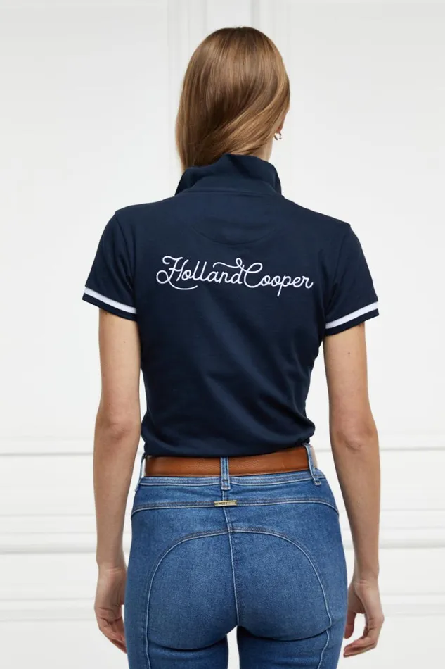 WomenEquestrian Polo Shirts Holland Cooper Classic Polo Shirt Ink Navy WomenEquestrian Polo Shirts Holland Cooper Classic Polo Shirt Ink Navy