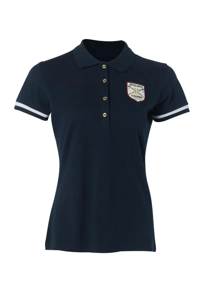 WomenEquestrian Polo Shirts Holland Cooper Classic Polo Shirt Ink Navy WomenEquestrian Polo Shirts Holland Cooper Classic Polo Shirt Ink Navy