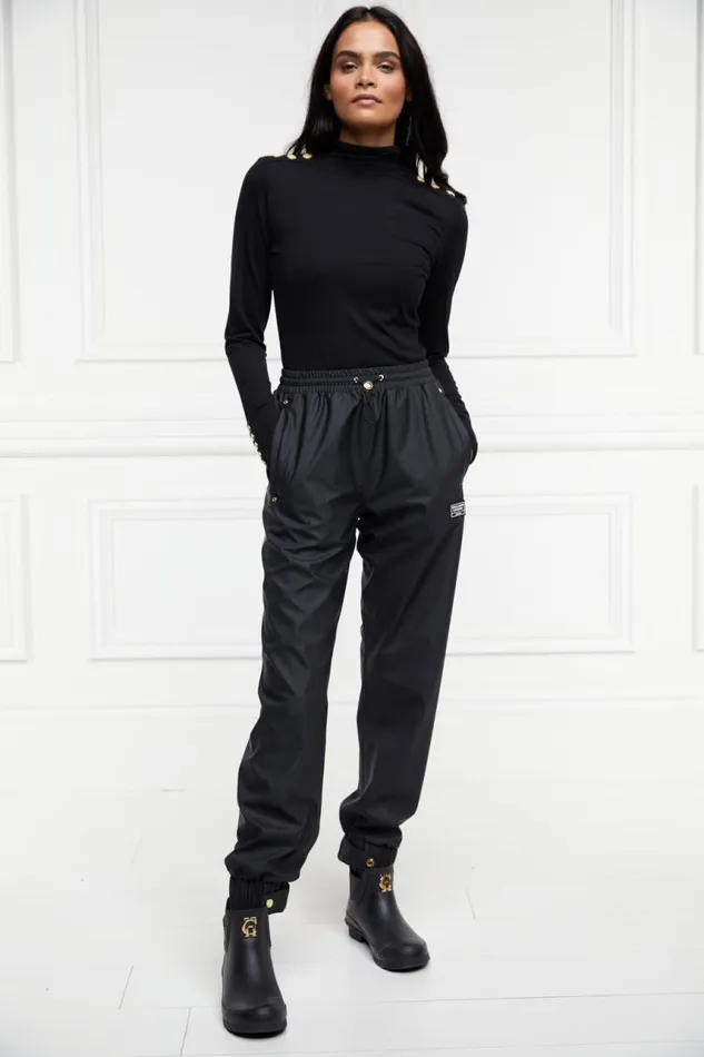 WomenEquestrian Trousers Holland Cooper Waterproof Rain Trouser Black