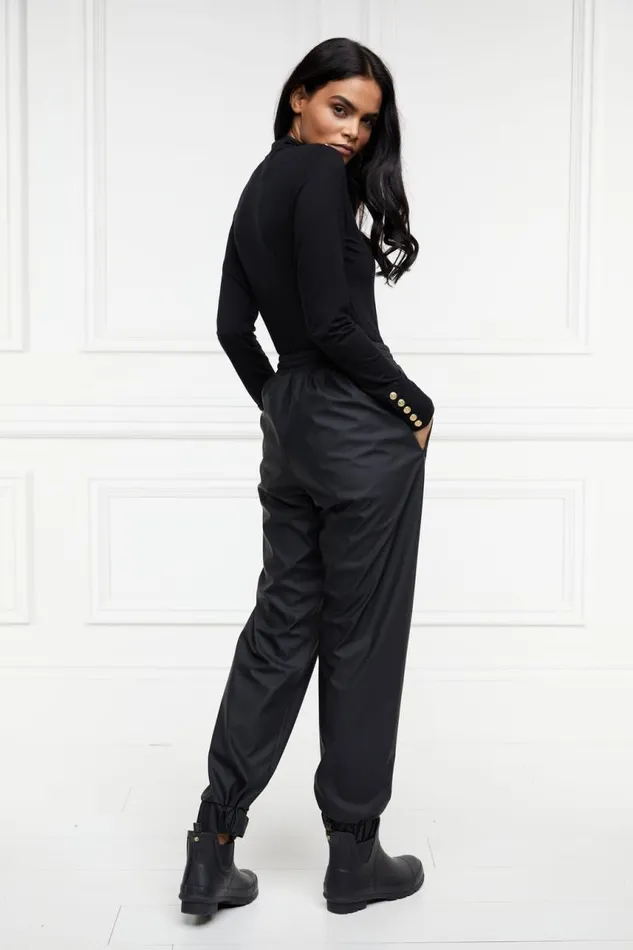 WomenEquestrian Trousers Holland Cooper Waterproof Rain Trouser Black