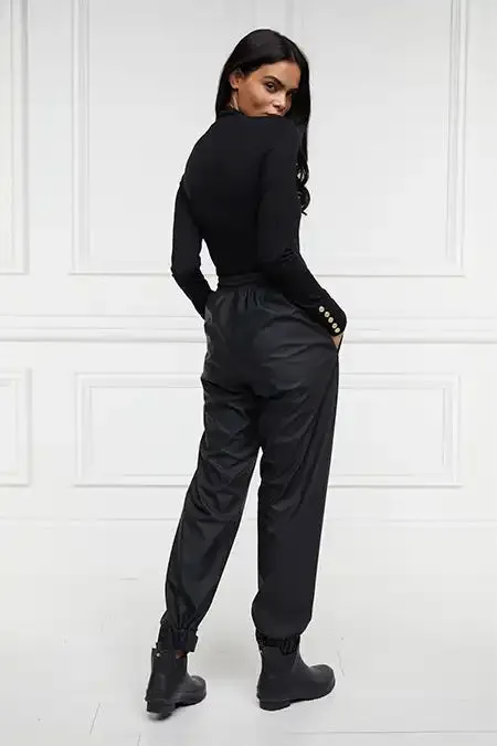 WomenEquestrian Trousers Holland Cooper Waterproof Rain Trouser Black