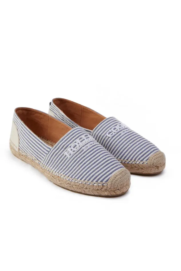 Women Espadrilles Holland Cooper Riviera Espadrille Nautical Stripe