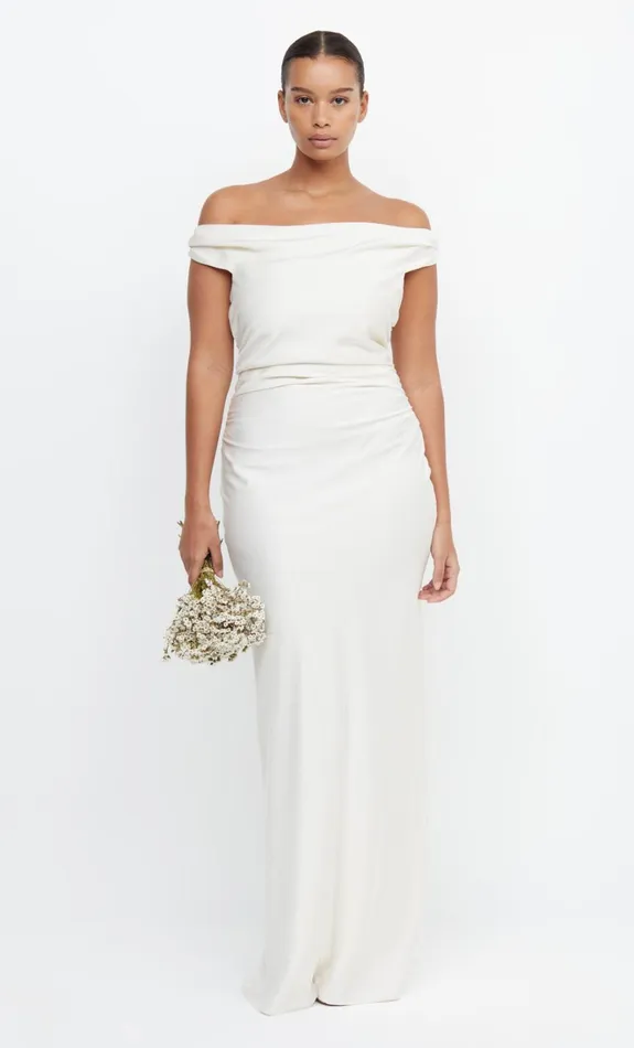 Women ETERNITY OFF SHOULDER MAXI 8211 CREAM Bec Bridge Prom Dresses