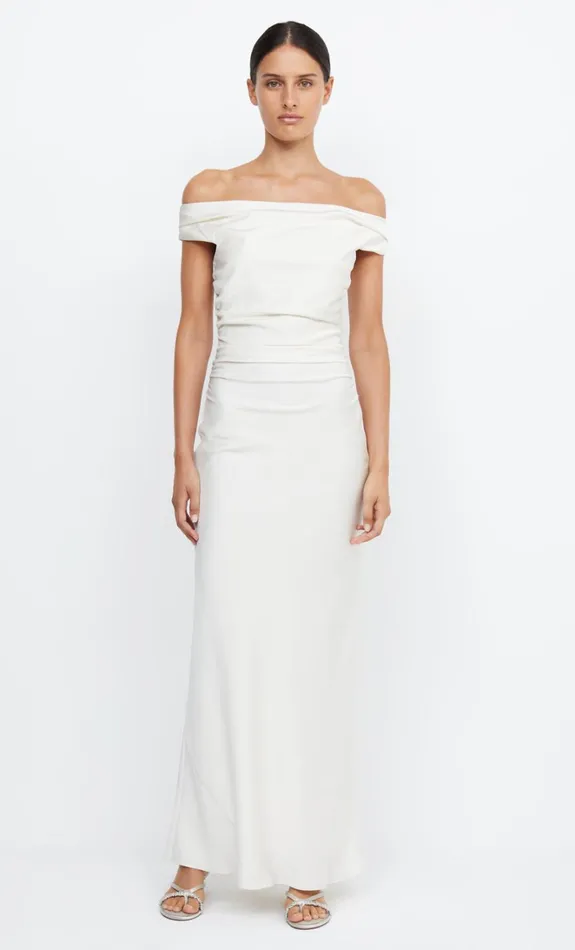 Women ETERNITY OFF SHOULDER MAXI 8211 CREAM Bec Bridge Prom Dresses