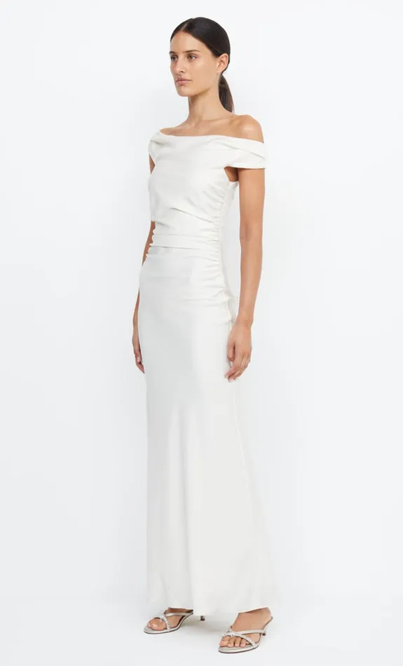 Women ETERNITY OFF SHOULDER MAXI 8211 CREAM Bec Bridge Prom Dresses