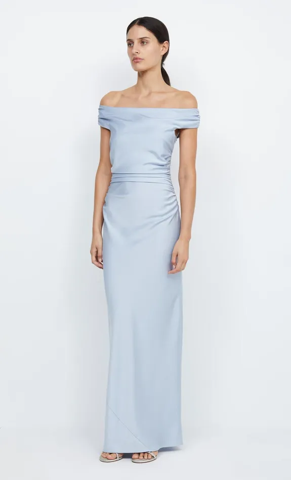 Women ETERNITY OFF SHOULDER MAXI 8211 DUSTY BLUE Bec Bridge Maxi Dresses