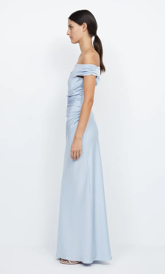 Women ETERNITY OFF SHOULDER MAXI 8211 DUSTY BLUE Bec Bridge Maxi Dresses