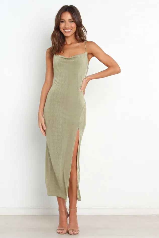 Women Event Dresses Petal and Pup Diani Dress Olive