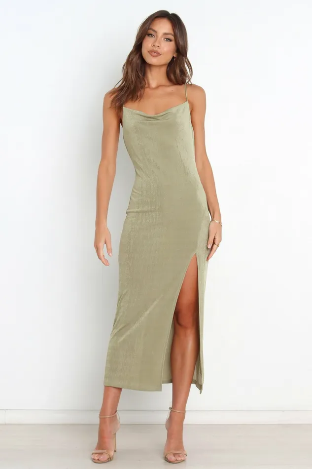 Women Event Dresses Petal and Pup Diani Dress Olive